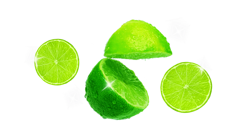 Floating slices of limes